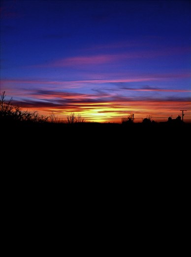 a WEE sunset from my WEE country