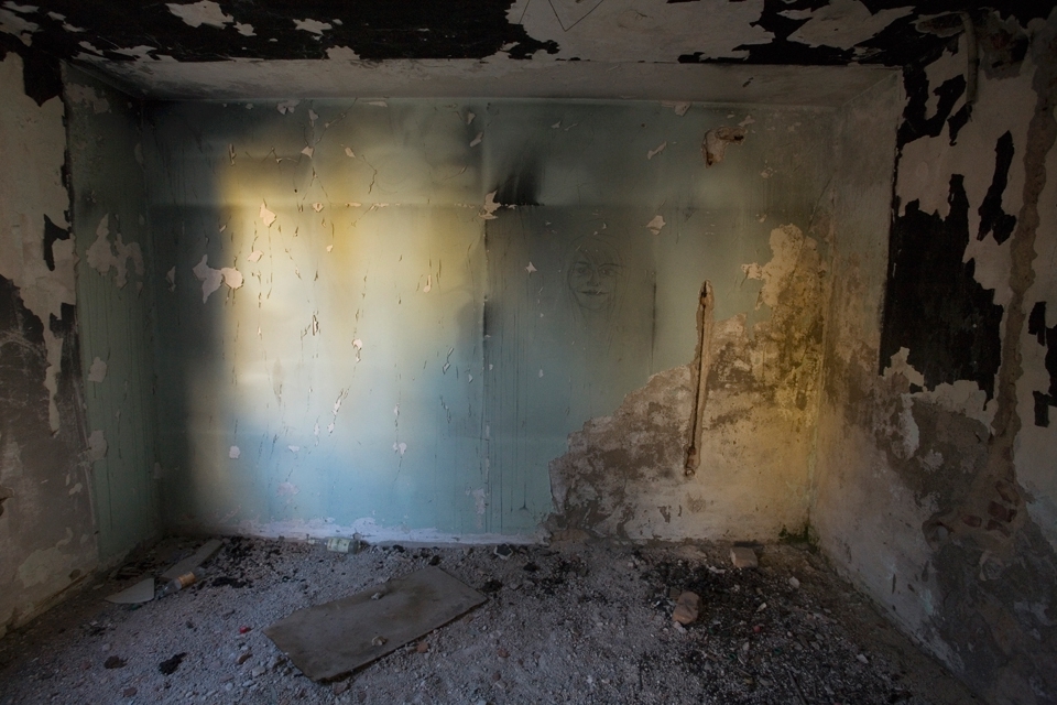 Many apartment buildings and homes such as this have been left untouched and in ruins off the fronts lines of where the Croats and Bosnians were fighting near 20 years ago. 