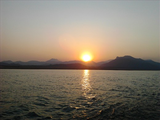 Beauty of the sunset at the river