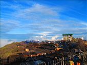 This a Top view from Tangkuban Parahu Mountain 2000m above sea level. This mountain is favourite mountain place in Bandung. This is a trade market in top of tangkuban parahu Mountain: by mowencen, Views[654]