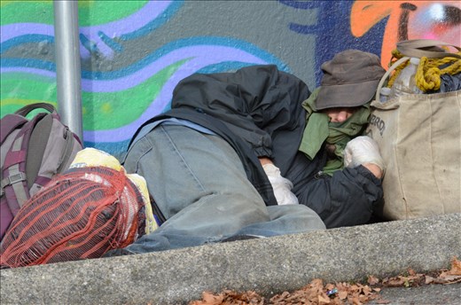 Every day people in cities across the world walk past the homeless.