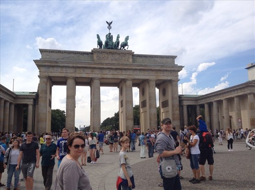 Brandenburg Gate, Berlin - a crowd to cycle through.