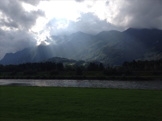 Cycling up the Rhine, between the Alps. One of the nicest rides I have done.