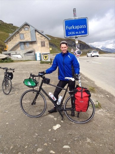 Warm clothes on ready for the descent