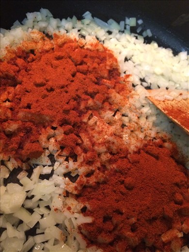 Onions, garlic and paprika