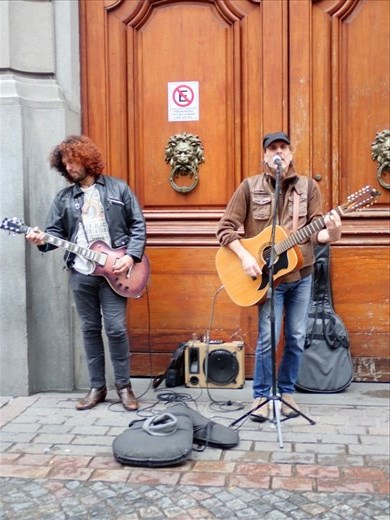 Singing a pretty decent rendition of Imagine