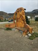 Backpack carved from wood at South end of town: by mtmmeyer, Views[182]
