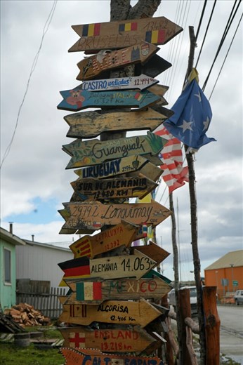 The world's most southern settlement.  Giving directions is easy - go north.