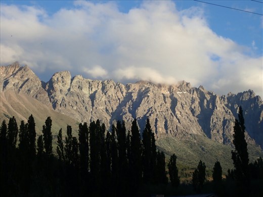View from my hostel where I am staying in a yurt.