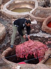 Tanning is the process of treating and colouring skins of animals to produce leather. Hidden in the middle of the Medinas (old towns), the tanneries are one of the many parts of the textil industry of Marocco, which plays a major part in the economy from the country.: by multitone, Views[1244]