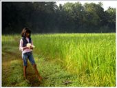 The never ending fields. The shy smile. The poise. The elegance. Girls will be girls!  Captured for life at my village, Aajgaon, Sawantwadi, Maharashtra, India. : by munira_india, Views[1432]