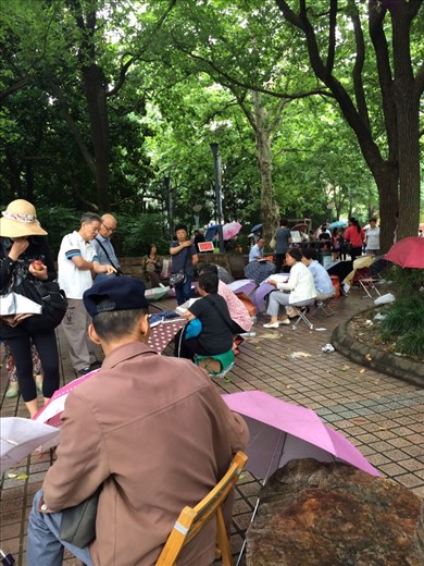 We walked throug People's Park and saw dozens of parents with ads for their single chindren hoping to find them a boyfriend or girlfriend!