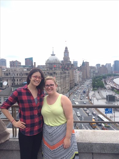 After walking around the Bund a bit, we decided to get some afternoon tea at M on the Bund and also got this beauiful view from their rooftop terrace.
