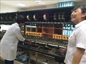 We went to a silk factory where we saw how they make silk thread and silk blankets. These are the machines that spin the silk thread.: by mwollak, Views[152]