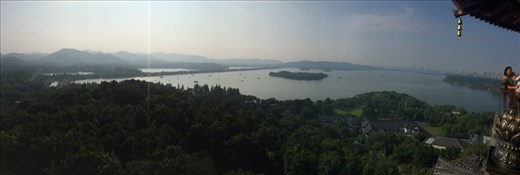 The lake is surrounded by at least a couple dozen pagodas and temples but Feifeng was definitely one of the tallest ones.  We walked in where they had some of the original foundations of the pagoda that were hundreds of years old.  We walked up to the top and got a beautiful view of West Lake and Hangzhou city.