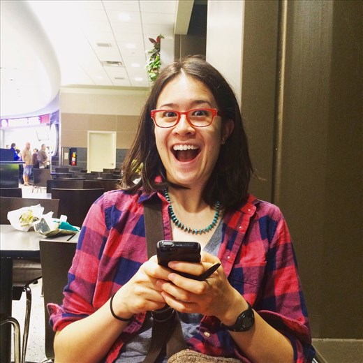 At Logan aiport ready to embark on our epic adventure!