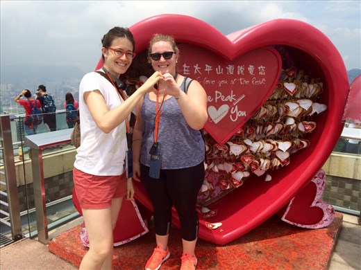 We took the Peak Tram, the oldest funicular in Asia, up to Victoria Peak.  It is the highest point on Hong Kong island and gave us a beautiful view of the city and the surrounding islands. 