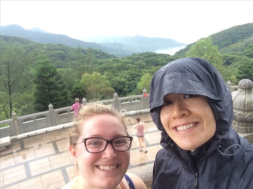 The Buddha is on top of a mountain so we got a great view of the island, even on this rainy day!