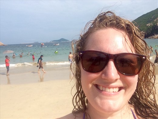 It has been so hot in Hong Kong we finally decided to take a trip to the beach!  It was a 30 min bus ride with a beautiful view on the way there and an even more incredible view once we got there!  It was absolutely breathtaking!