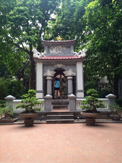 Ho Kiem Lake is surrounded by a bunch of temples and old buildings.  We stopped by this one for a look.