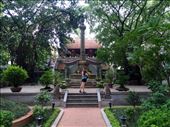 Ho Kiem Lake is surrounded by a bunch of temples and old buildings.  We stopped by this one for a look.: by mwollak, Views[189]