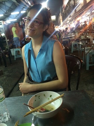 All the restaurants have plastic children's furniture and Jeanette fell off of hers so one of the young men who worked there gave him his adult size chair to sit on instead while I got a good laugh.