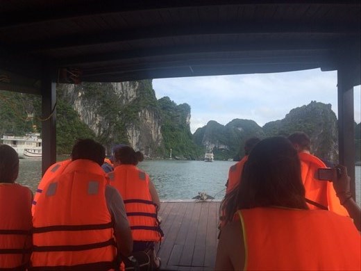 The view of the cliffs - almost to our boat!!