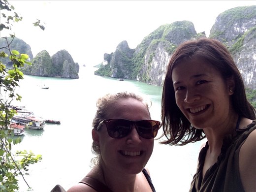 The view of Ha Long Bay from the cave