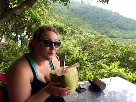 More coconuts!  This time it was at the top of a moutnain with a million dollar view