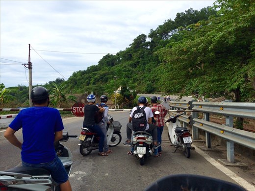 We had to stop for a train but the view was amazing