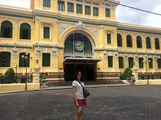 Central Post Office in Ho Chi Minh City was built in the old French architecutral style during the colonial days. 