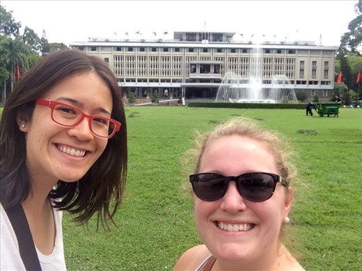 The front lawn of the Renunifcation Palace. 