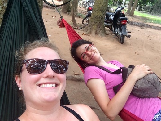 Relaxing like the Cambodians do: in hammocks!