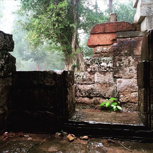 We got caught in a rainstorm