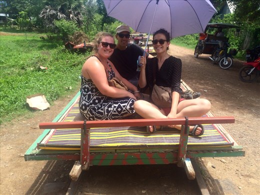 The famous bamboo train in Battambang 