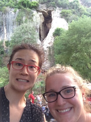 There are millions of bats that migrate out of the cave every night.  It's 40 min of a steady stream of bats!!