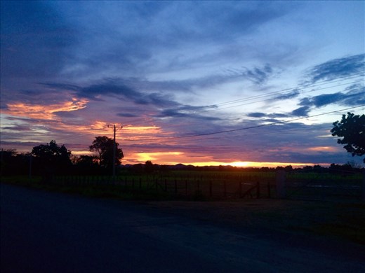 Another beautiful sunset for our last night in Cambodia 