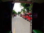 The red trucks act as shared taxis and are everywhere in Chiang Mai!: by mwollak, Views[222]