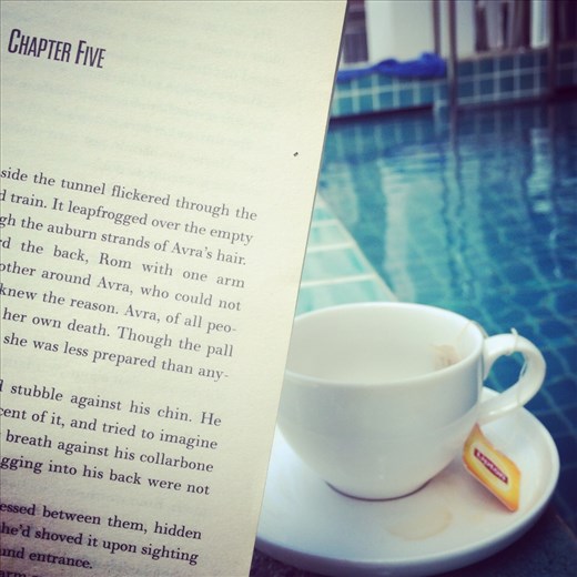 Reading by the pool :)