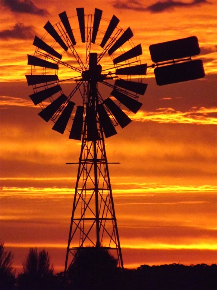 Windmill Silhouette, Central Queensland