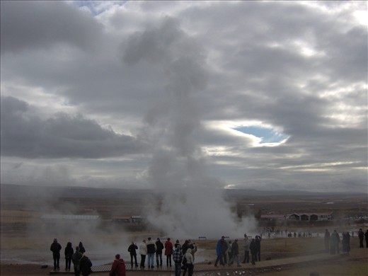The amazing power of nature - the erupting geysir Strökkur.