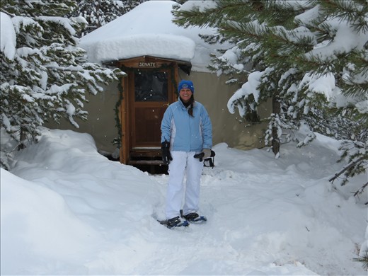 Altitude Training ~ Snow Shoeing with James at Galena Lodge