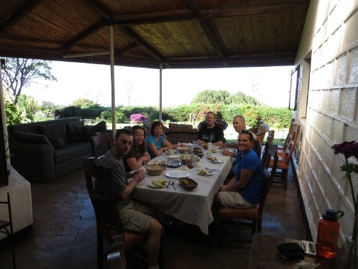 Our last supper before the climb at Simba Farm ~ home grown and delicious! YUM!