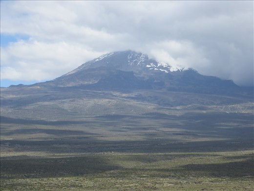 We are climbing to the top of that! Kibo!!! Day 2 - Big Tree Camp (8,700 ft) to Shira I Camp (11,420 ft)