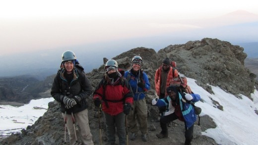 Susan, Lynn, Me, Eligi and Augustine on the Western Breach ... burrrrrrrrrrr