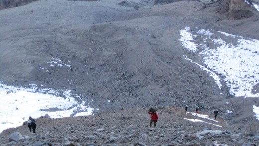 Frank carrying my bag up the Western Breach making it look easy!
