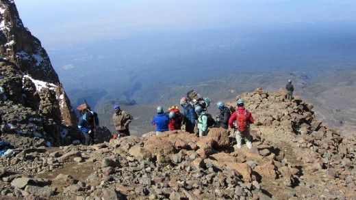 Getting higher ... getting closer! Wish I felt good enough to enjoy it but at this point just concentrating on putting one foot in front of the other is about all I can do!