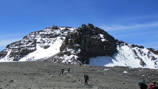 Made it up and over the Western Breach to the Crater! Our first view of the final stretch to the summit!