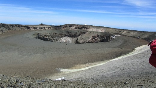 Lemosho Crater - I actually did not make it over to peek into the crater ... I was saving every ounce of energy and breath I had for the summit. This photo is courtesy of Bryan! :-)