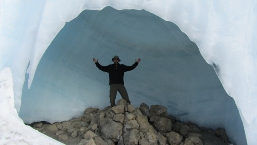 Bryan in an ice cave!